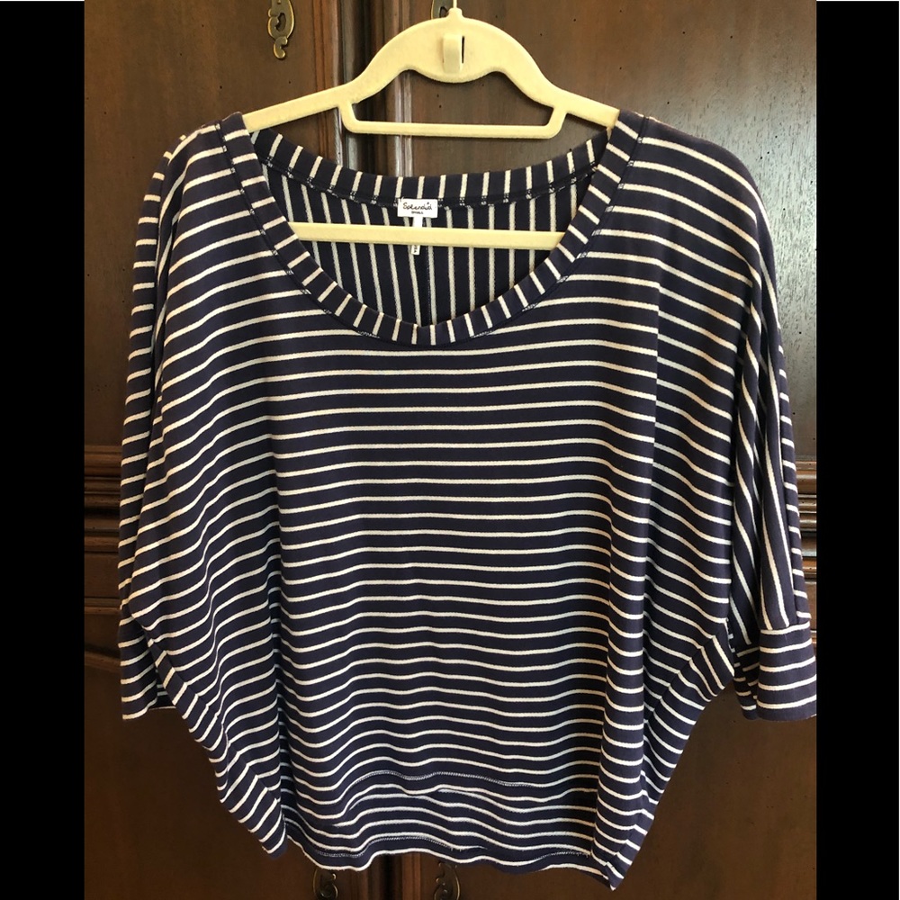 SPLENDID Navy/white 3/4 length sleeve Small